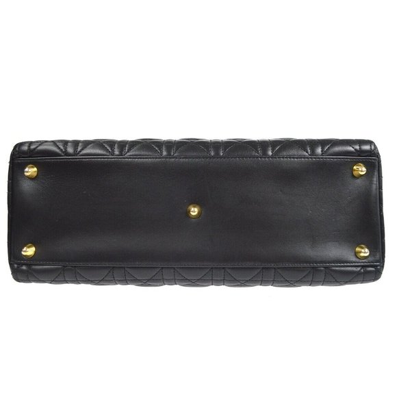 Pre-Loved Large Lady Dior in Black Cannage Lambskin - Dior - Picture 3 of 9